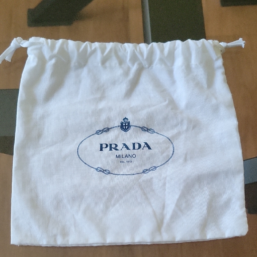 Prada White Drawstring Bag